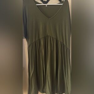 Elegant Olive Maxi Dress